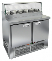 Стол для пиццы HICOLD PZE1-11/GN стекло 