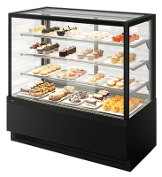 Витрина кондитерская Chilz VETE KUB LUX 130 черный муар, металлик 